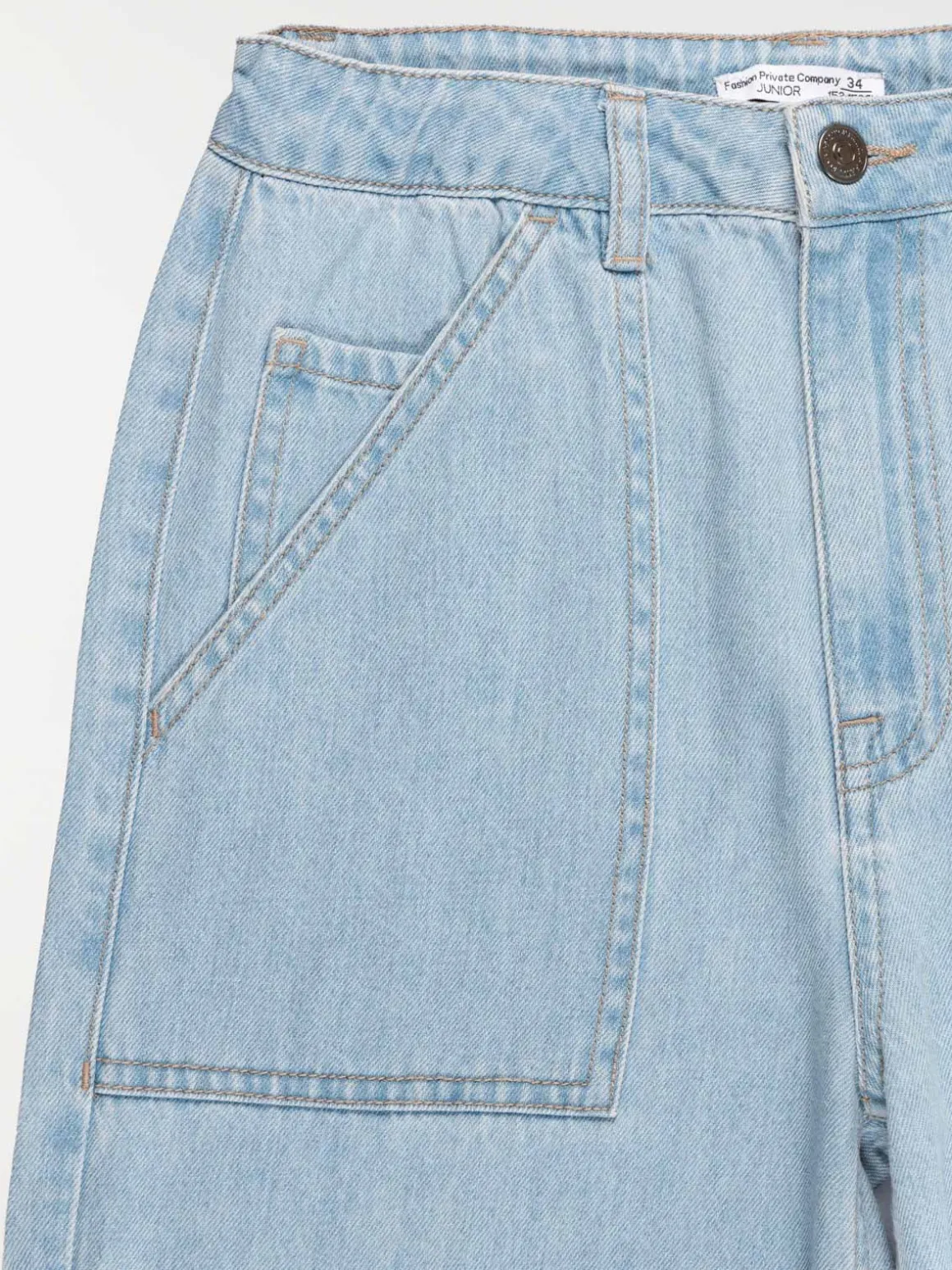 Jean wide leg bleached fille (XXS-M)