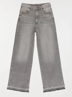 Jean wide leg gris fille (XXS-M)