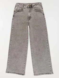 Jean wide leg gris neige fille (XXS-M)