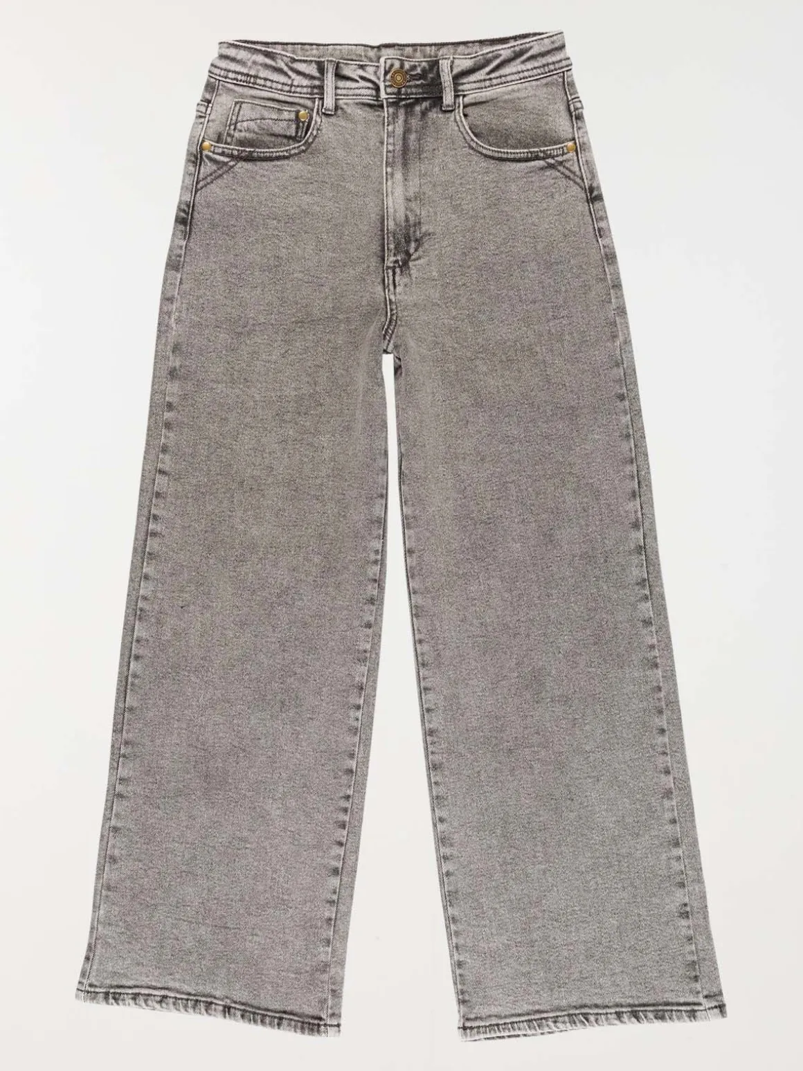 Jean wide leg gris neige fille (XXS-M)