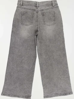 Jean wide leg gris neige fille (3-12A)