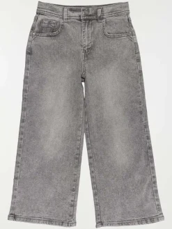 Jean wide leg gris neige fille (3-12A)
