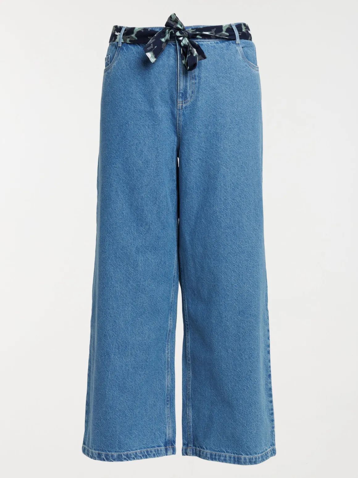 Jean wide leg stone grande taille femme