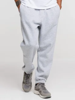 Jogging uni gris chiné homme
