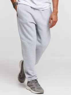Jogging uni gris chiné homme