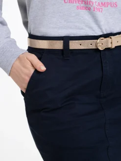 Jupe chino marine navy femme