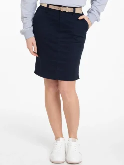Jupe chino marine navy femme