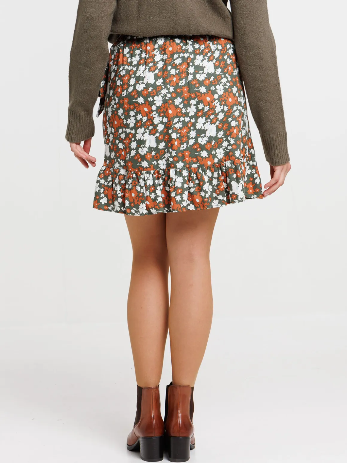 Jupe courte fleurie femme