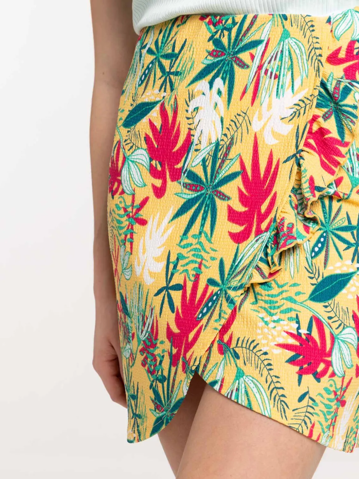 Jupe courte fleurie femme