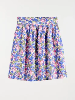 Jupe courte imprimée fleurie femme