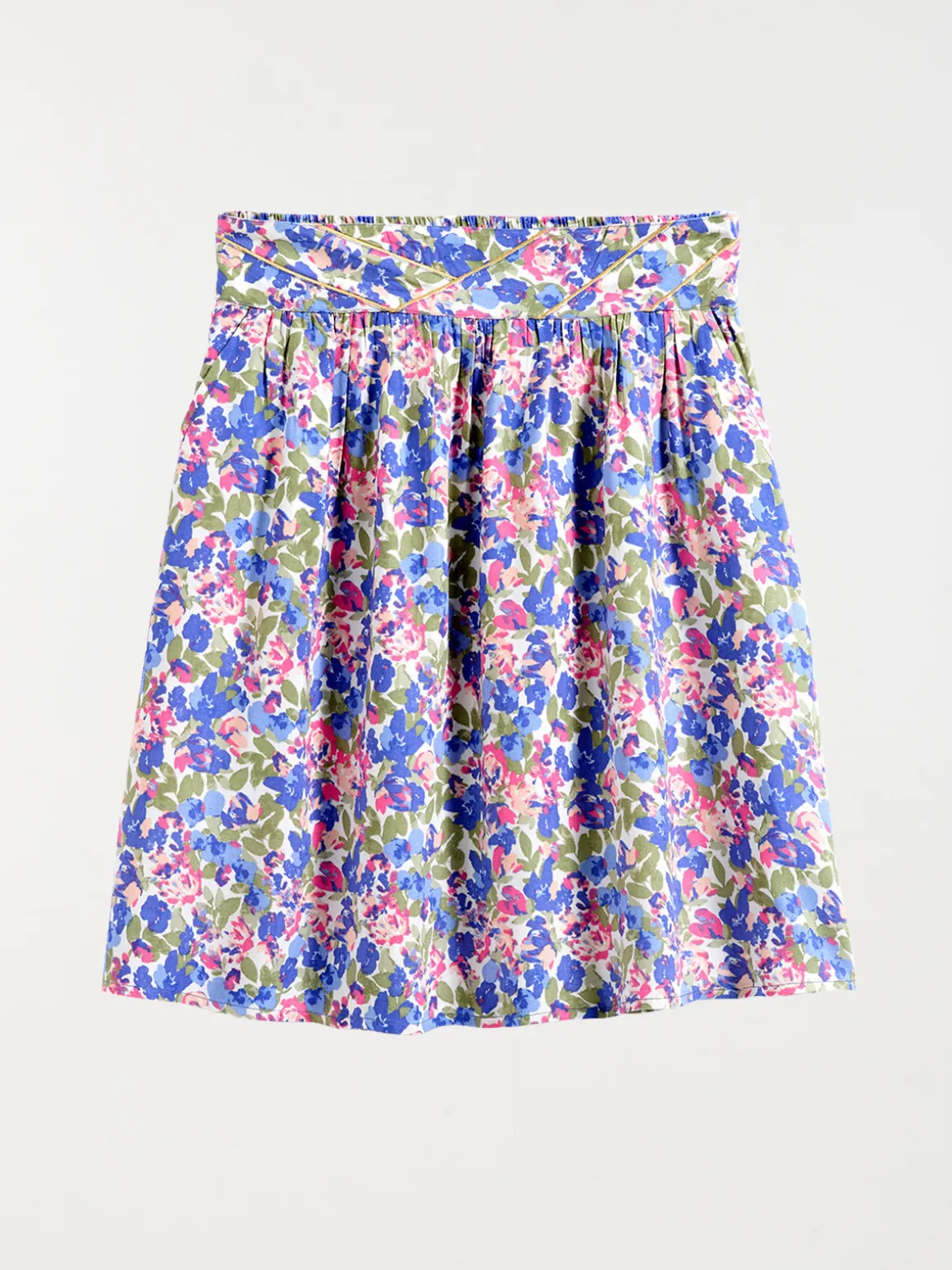 Jupe courte imprimée fleurie femme
