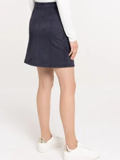 Jupe courte suédine boutons femme