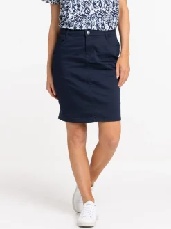 Jupe droite marine navy femme