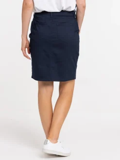 Jupe droite marine navy femme