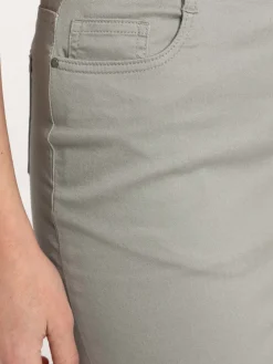 Jupe droite vert grisé femme