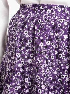 Jupe fleurie ultra violet femme