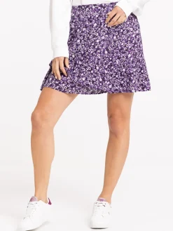 Jupe fleurie ultra violet femme