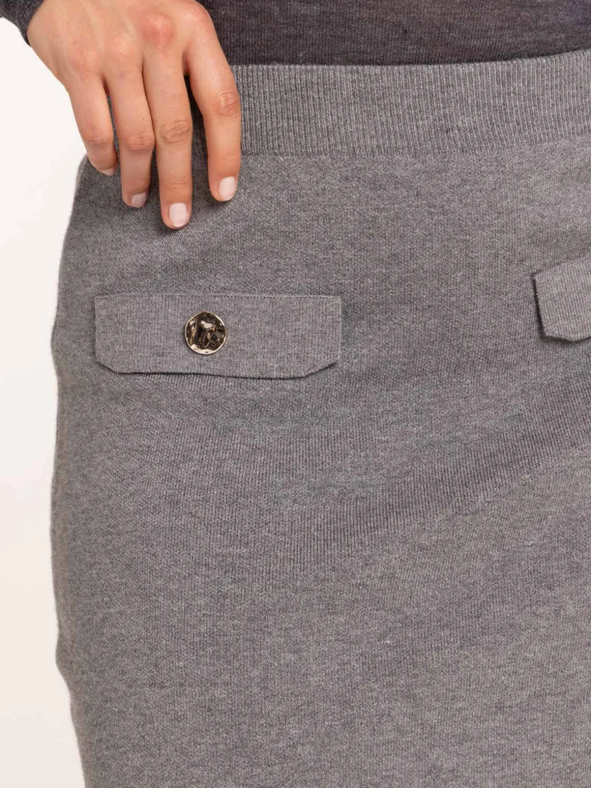 Jupe gris anthracite chiné courte femme