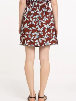 Jupe imprimé tropical femme
