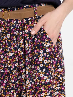 Jupe imprimée avec ceinture femme
