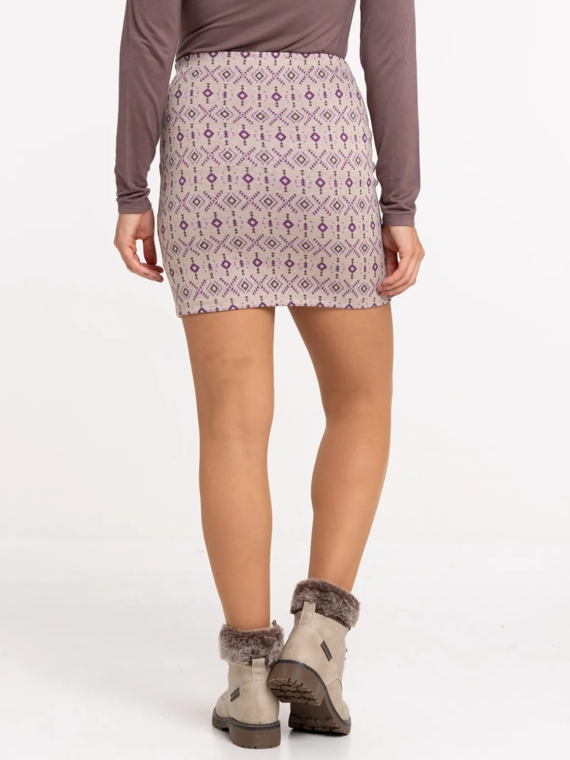 Jupe jacquard graphique femme
