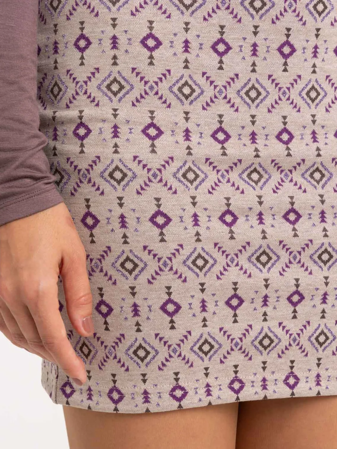 Jupe jacquard graphique femme