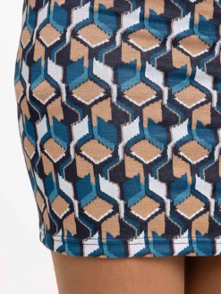 Jupe jacquard graphique femme