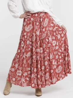 Jupe longue fleurie femme