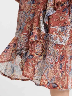 Jupe midi imprimée fleurie femme