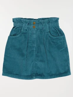 Jupe petrol blue velours fille (3-12A)