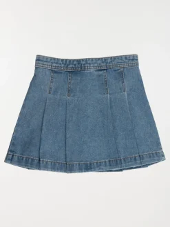 Jupe plissée en jean fille (3-12A)