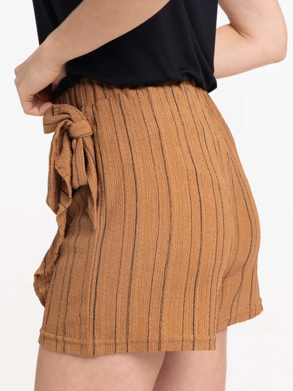 Jupe short coloris tabac femme