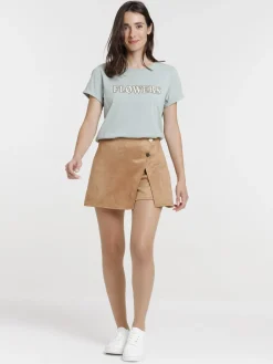 Jupe short suédine femme