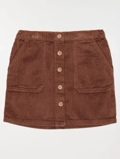 Jupe velours cacao chaud fille (3-12A)