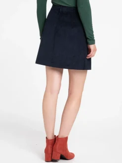 Jupe velours marine femme