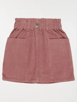 Jupe velours vieux rose fille (3-12A)