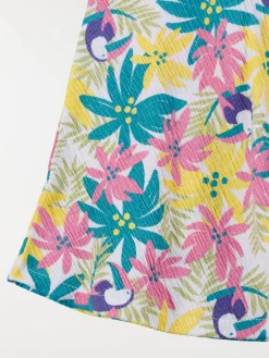 Jupe-short motif tropical fille (3-12A)