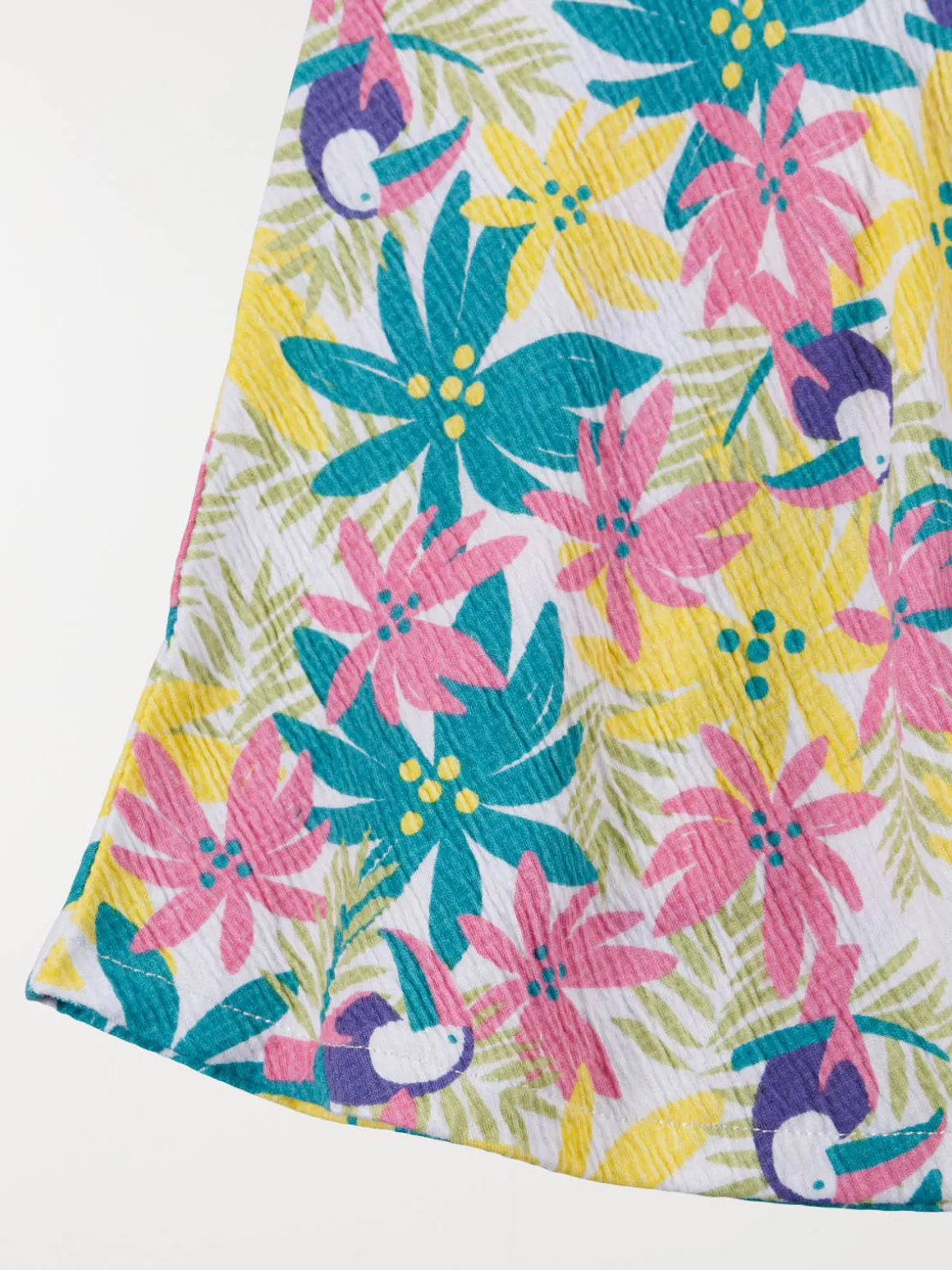 Jupe-short motif tropical fille (3-12A)