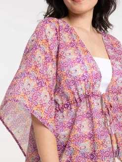 Kimono motif graphique femme