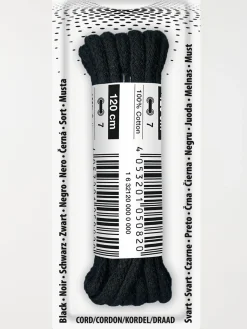 Lacets cordons noirs 120 cm
