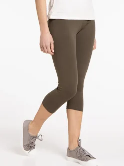 Legging 3/4 kaki femme