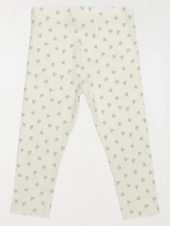 Legging côtelé coeur fille (3-36M)