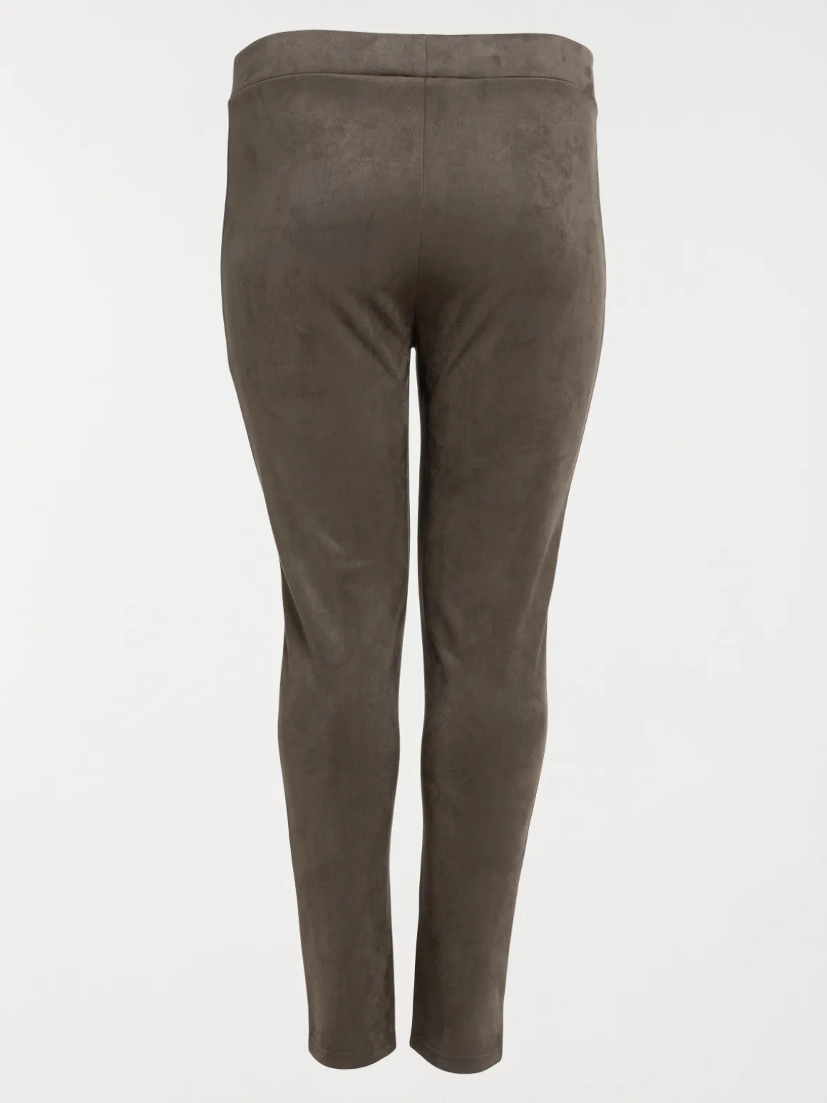 Legging kaki suédine grande taille femme