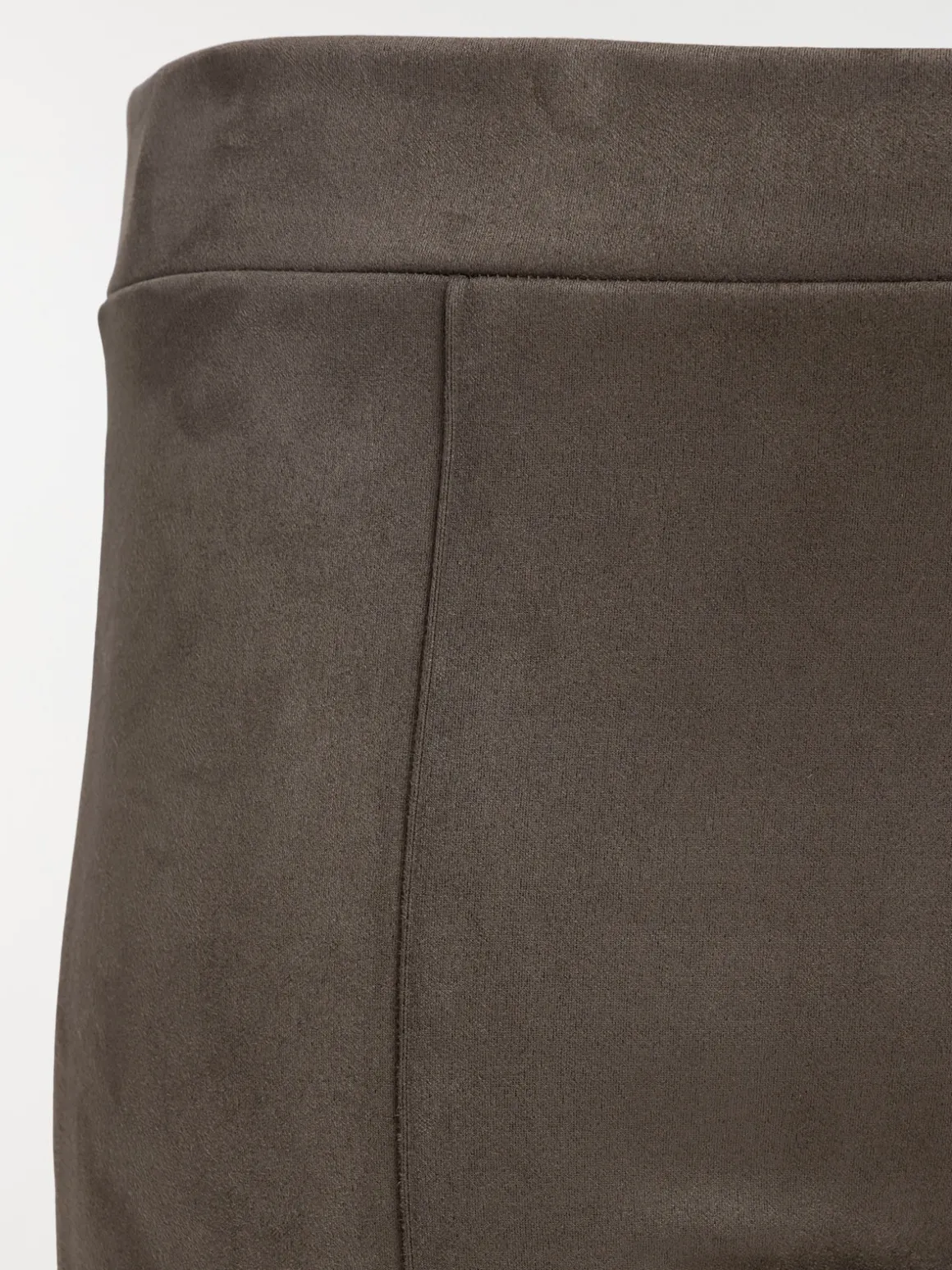 Legging kaki suédine grande taille femme