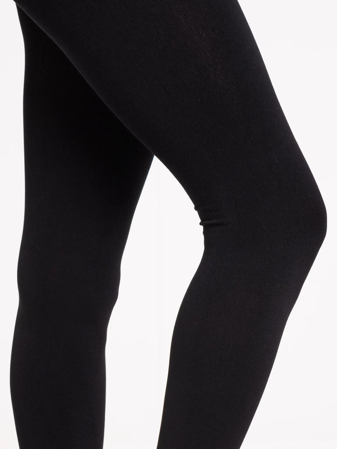 Legging matière polaire noir femme