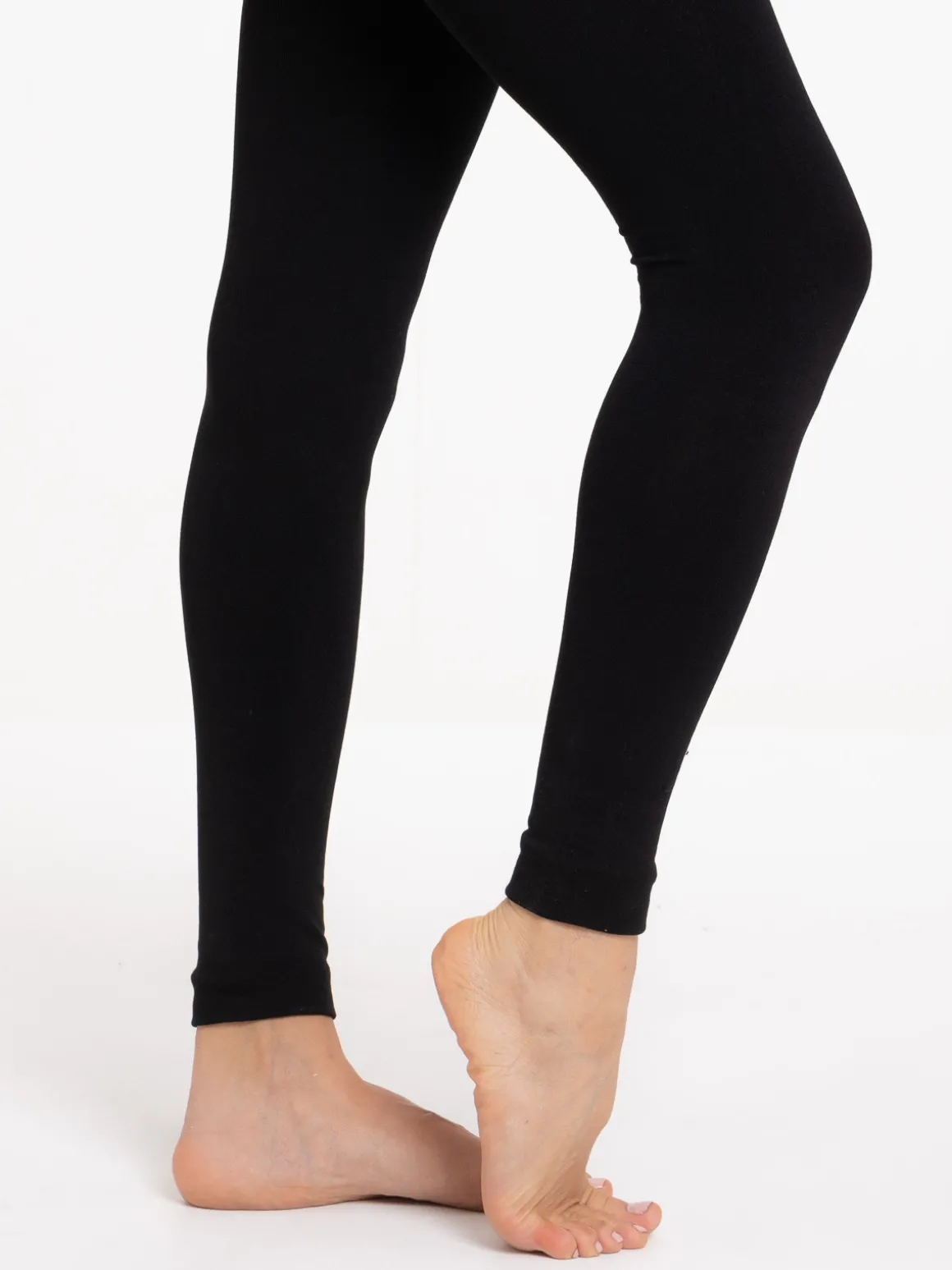 Legging matière polaire noir femme