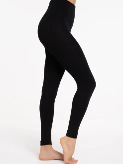 Legging matière polaire noir femme