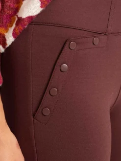 Legging pont café rougi femme