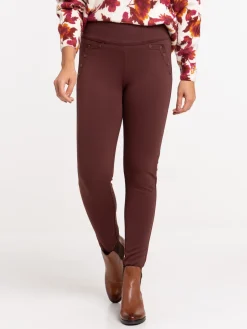 Legging pont café rougi femme