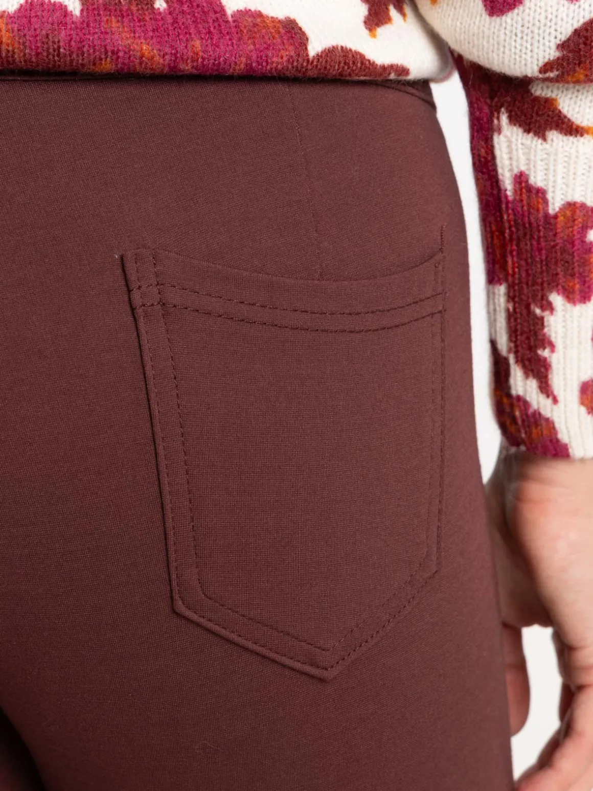 Legging pont café rougi femme